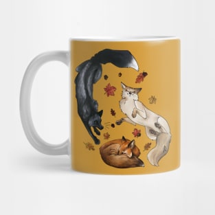 Autumn Foxes Mug